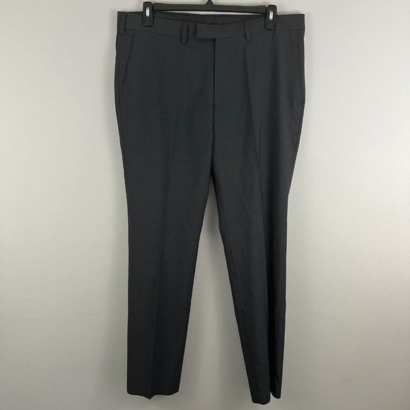 NWOT NORDSTROM Charcoal Grey Trim‎ Fit Dress Pants (38WX32L) - Picture 4 of 10